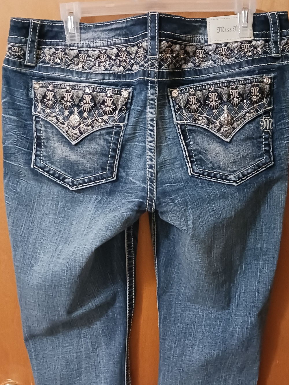 Miss Me Embroidered Back Pocket Women's Jeans - Blue